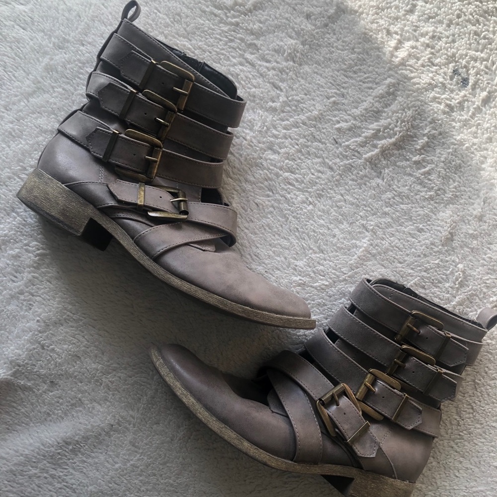 Strapped boots